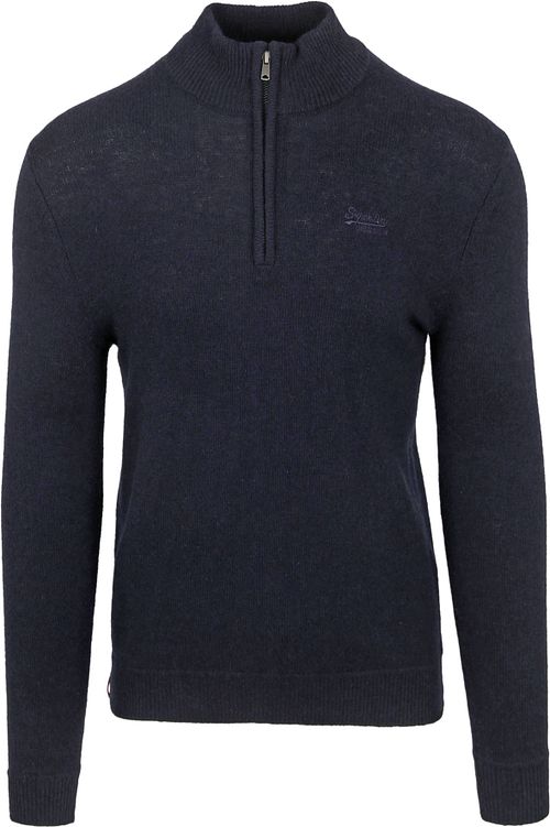 Superdry Henley Essensiell halv glidelås Navy Product