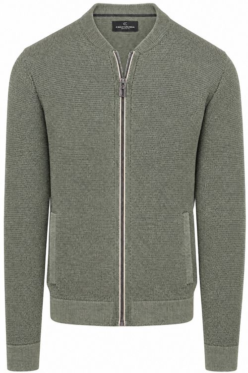 CASAMODA Kofta Zip Structure Grön