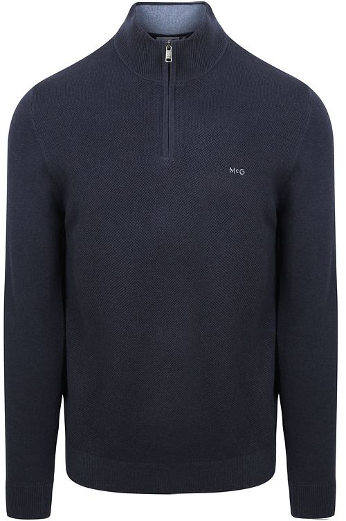 McGregor Half Zip Trui Merinowol Structure Navy