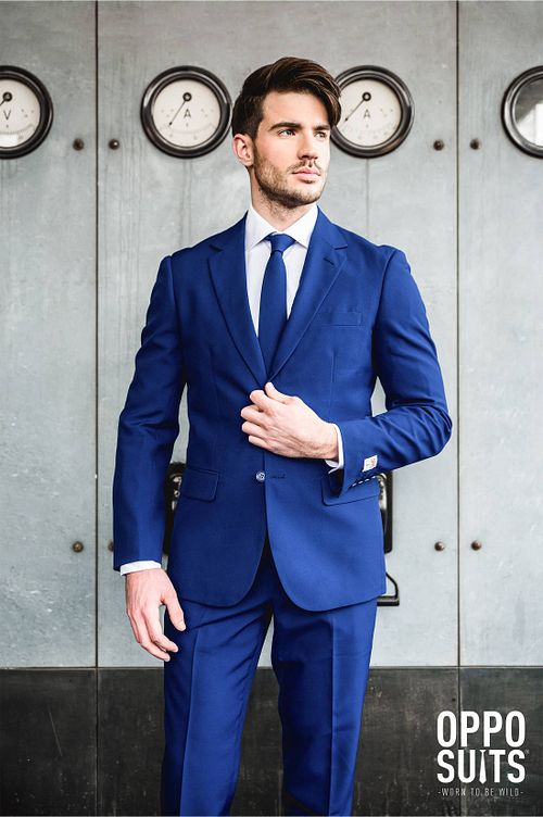 OppoSuits Navy Royale Dragt Model / Sfeerbeeld