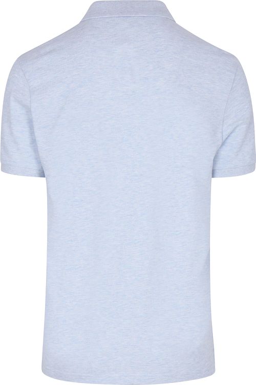 Profuomo Piqué Poloshirt Melange Ljusblå Product / Achterkant