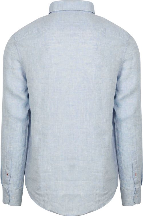 Steppin' Out Shirt Linen Light Blue Product / Achterkant