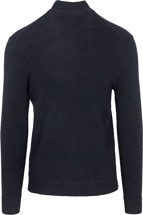 Superdry Henley Essensiell halv glidelås Navy Product / Achterkant