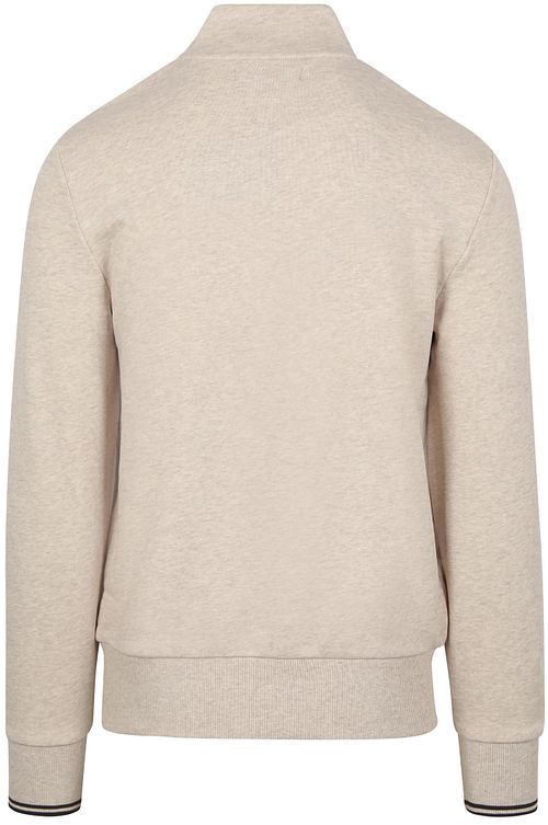 Fred Perry Half Zip Trøje Melange Beige Product / Achterkant