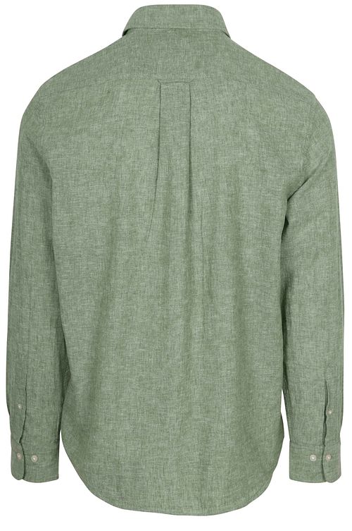 Gant Skjorte Bomuld Hør Grøn Product / Achterkant