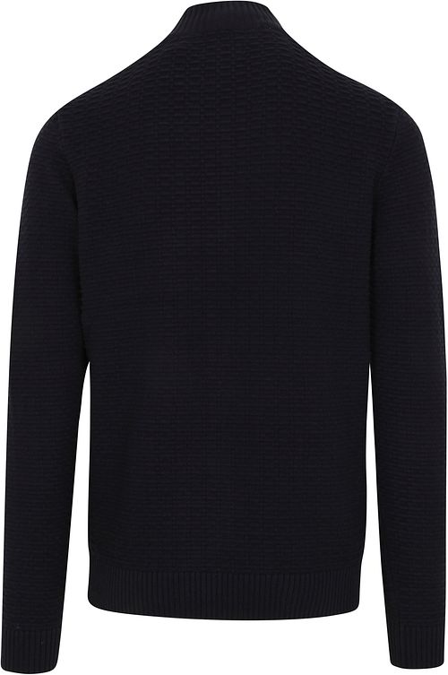 No Excess Vest Struktur Navy Blå Product / Achterkant