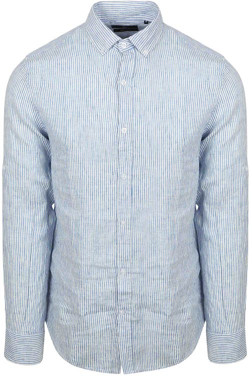 Steppin' Out Chemise De Lin Rayures Bleu Clair Product