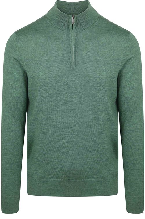 Suitable Merino Half Zip Jersey Mid Groen Product