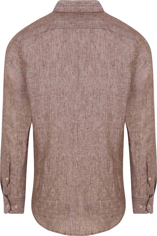 Suitable Shirt Linen Taupe Product / Achterkant