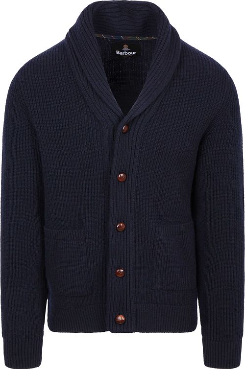 Barbour Cardigan Shawl Hartland Marinblå