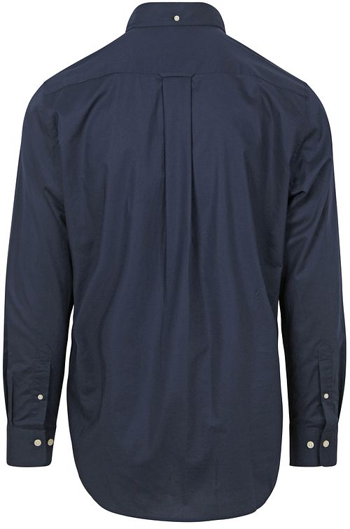 Camisa casual de popelina Gant en azul marino Product / Achterkant
