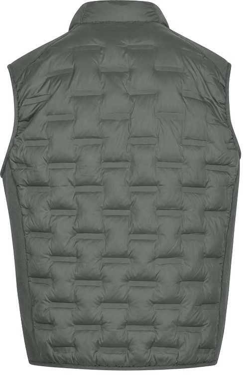 CASAMODA Bodywarmer Hybrid Puffer Olive Product / Achterkant