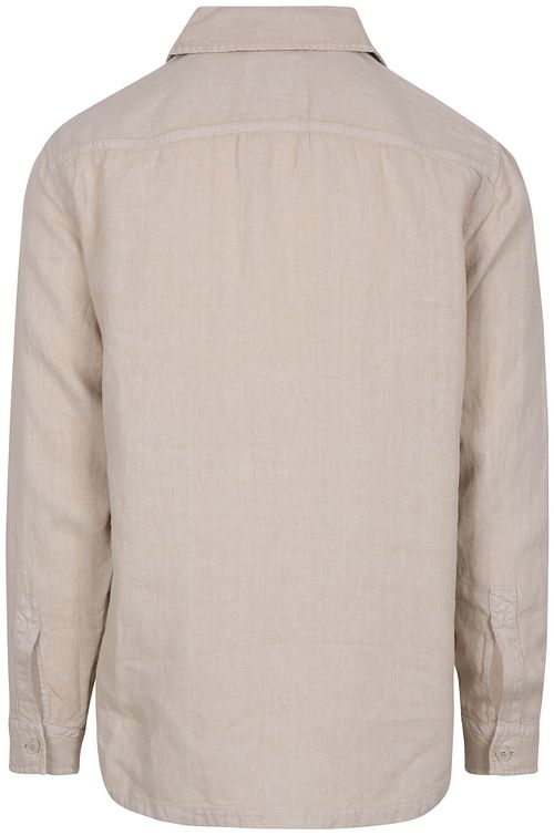 Koszula typu overshirt BOSS Locky z lnu w kolorze beżowym Product / Achterkant
