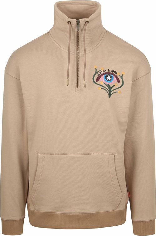 Scotch and Soda bluza z haftowanym motywem, half-zip Product