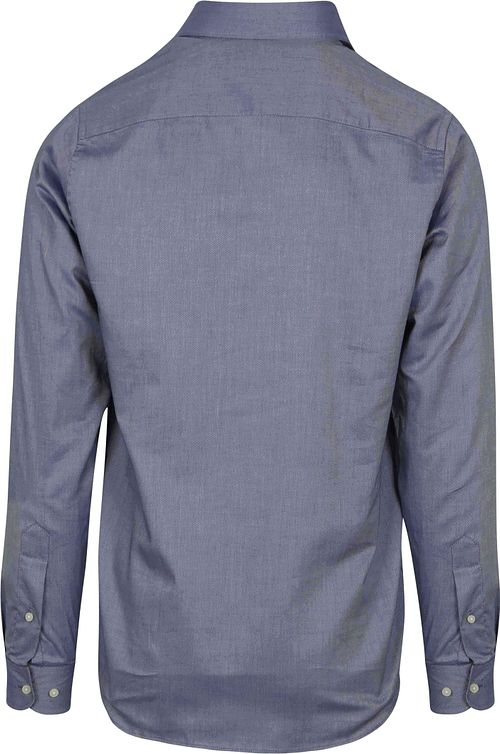 Steppin' Out Skjorte Oxford Melange Blå Product / Achterkant