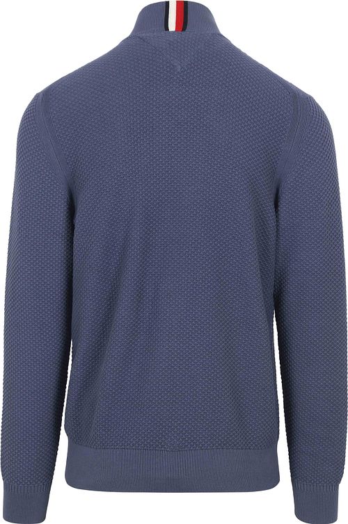 Jersey half zip estructurado Tommy Hilfiger azul Product / Achterkant