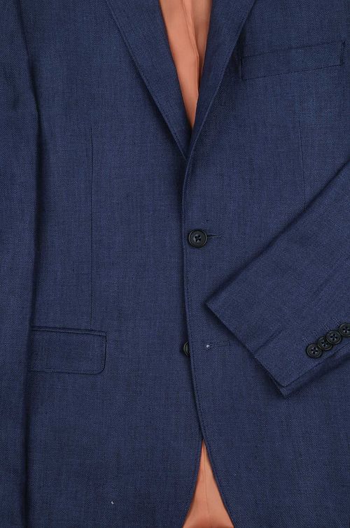 Blazer in lino Panama Suitable blu navy Product / Detail