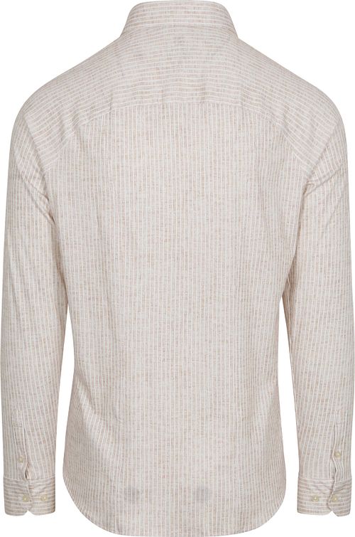 Camicia Desoto a righe monocromatiche beige Product / Achterkant