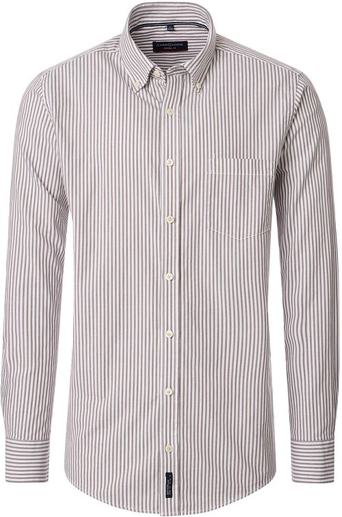 Casa Moda Chemise Marron Rayé