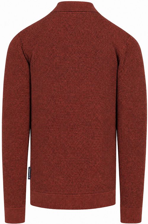 CASAMODA Half-zip Jumper Structure Brick marl