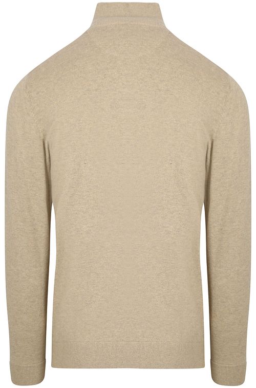 McGregor Half Zip Trui Merino Blend Structure Sand