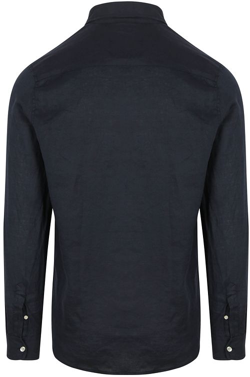 Scotch and Soda Linnen Overhemd Navy Product / Achterkant