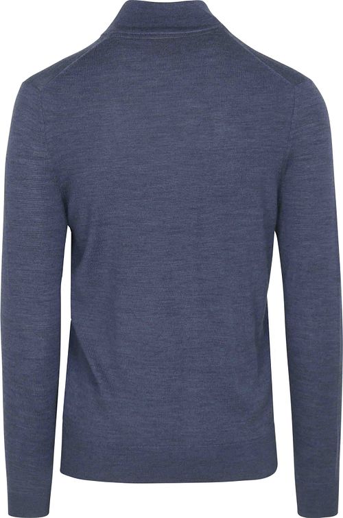 Suitable Cardigan Merino Denim Blau Product / Achterkant