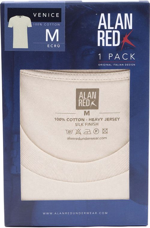 Alan Red Venice T-shirt in jersey pesante ecru Verpakking