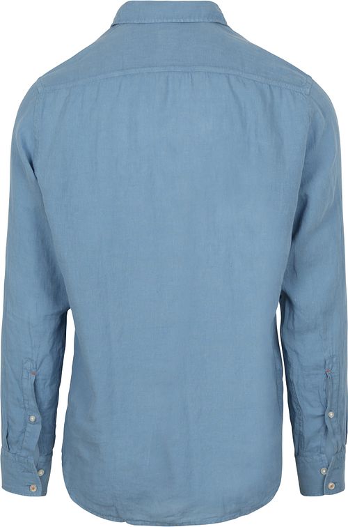 BOSS Relegant Shirt Linen Blue Product / Achterkant