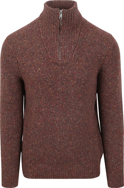Jersey Half Zip de lana merina McGregor en marrón Product