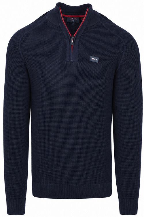 NZA Half Zip Slub Knit Oxford Navy