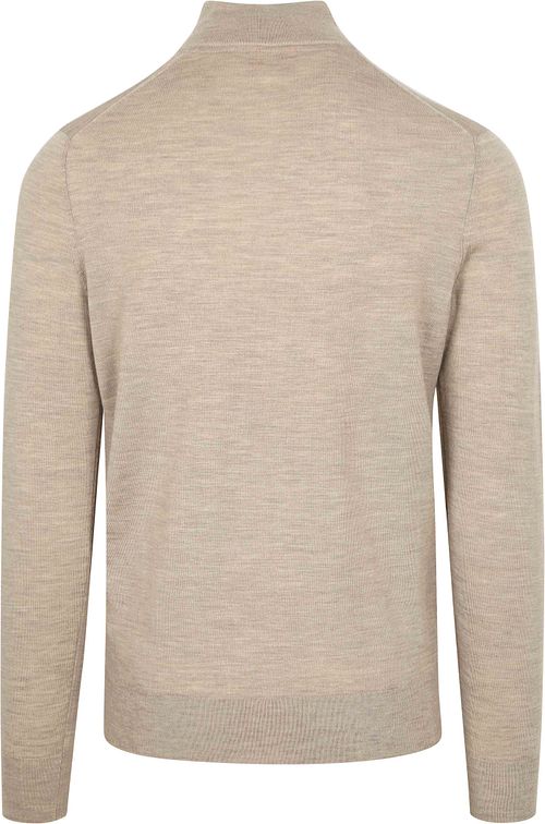 Suitable Merino Half Zip Sweater Sand Product / Achterkant