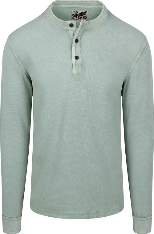 Superdry Pull Henley Textured Vert Product