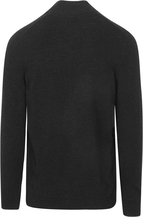Lyle & Scott Halv Lynlås Pullover Lamsuld Sort Product / Achterkant