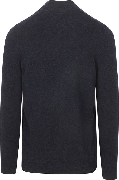 Pullover half zip in lana d’agnello Lyle & Scott navy Product / Achterkant