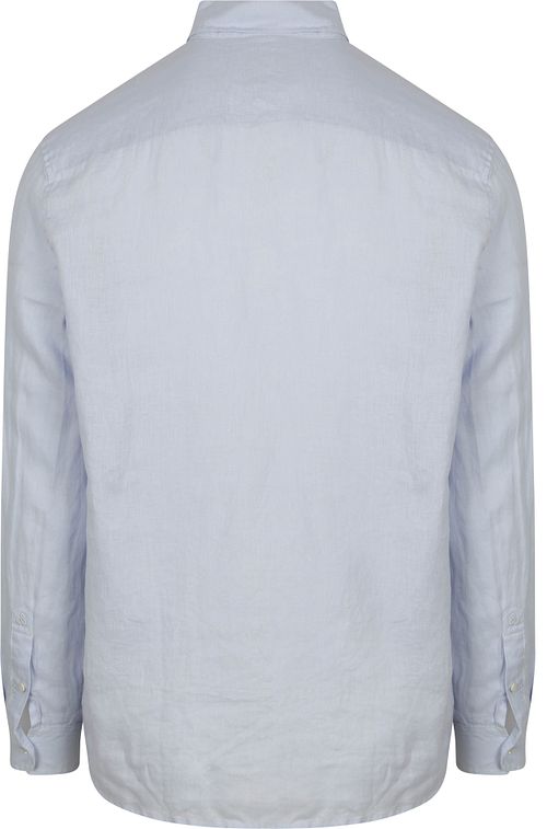 Scotch and Soda Linnen Overhemd Lichtblauw Product / Achterkant