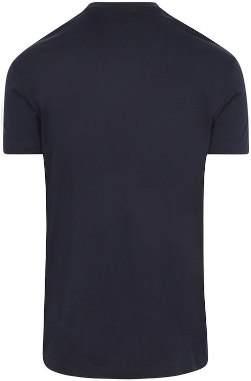 Suitable Obra T-Shirt Hoge Ronde Hals Navy 2-Pack Product / Achterkant
