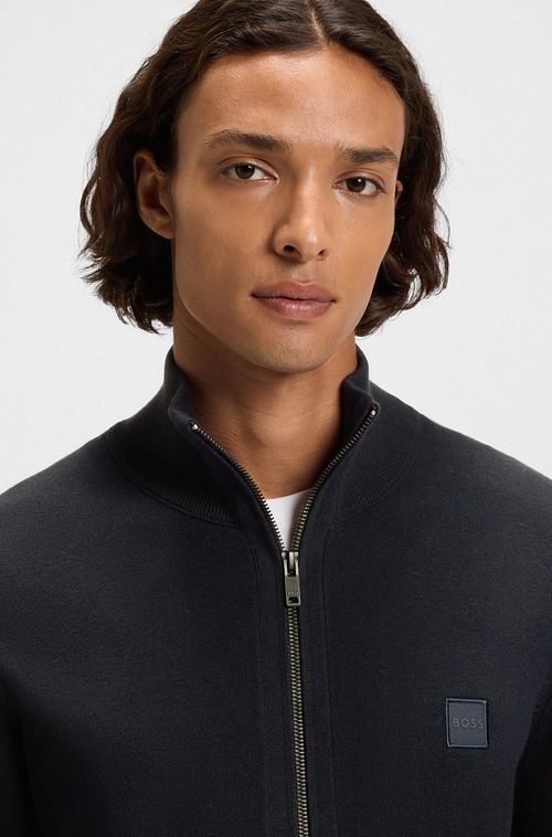BOSS Kanozip Cardigan Dark Blue Model / Detail