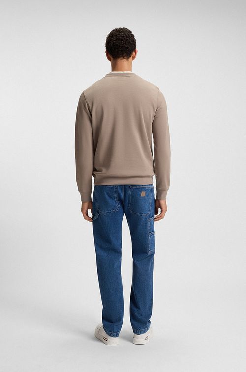 BOSS Genser Westart Taupe Model / Achterkant