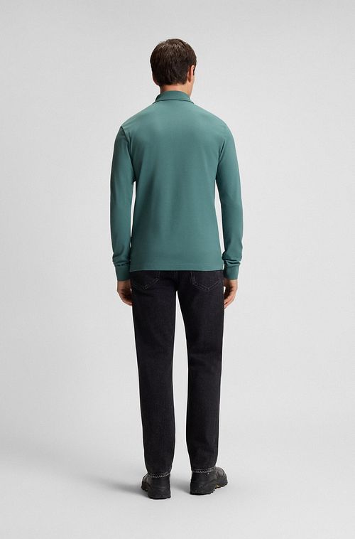 BOSS Passerby Poloshirt Open Green Model / Achterkant