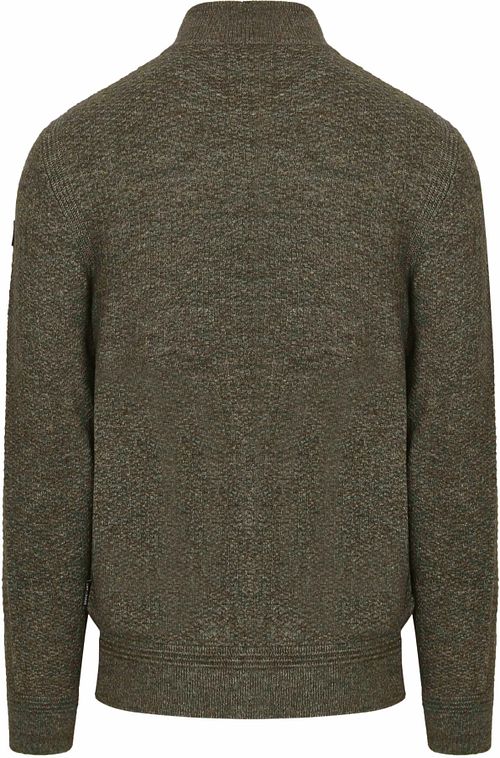 Gilet State of Art in maglia strutturata mélange marrone Product / Achterkant