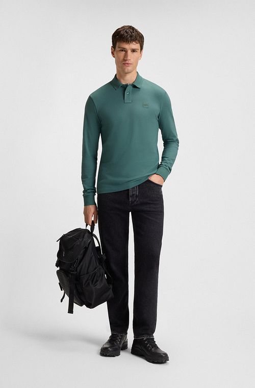 BOSS Passerby Poloshirt Open Green Model / Voorkant