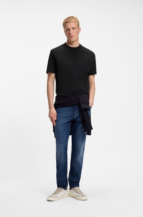 Camiseta BOSS Interlock en negro Model / Voorkant