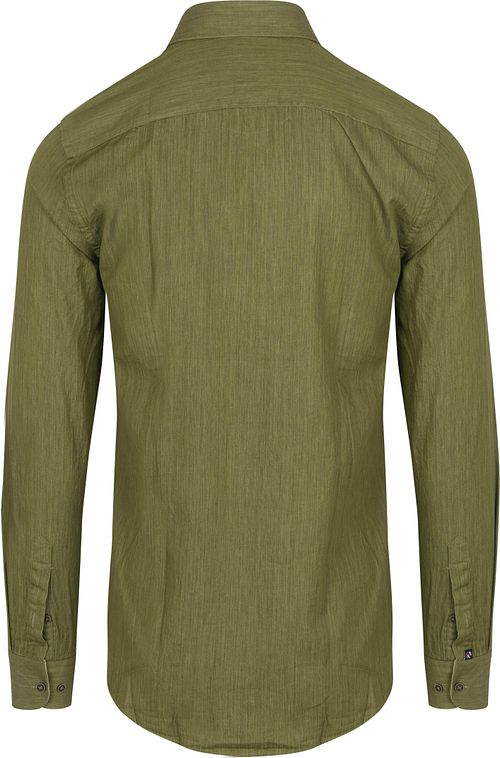 Suitable Hemd Washed Groen Product / Achterkant
