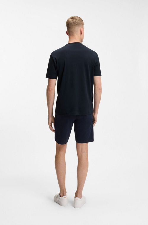 T-shirt BOSS Interlock w kolorze granatowym Model / Achterkant
