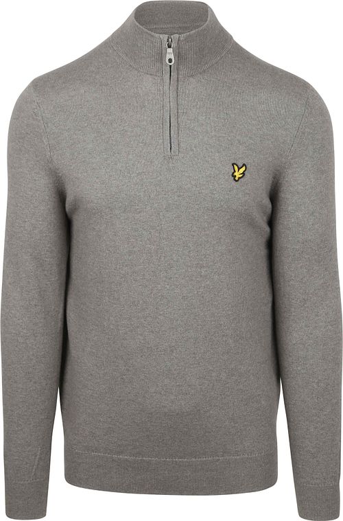 Lyle & Scott Half Zip Pull Merino Wolle Grau Product