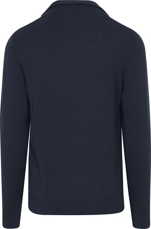 McGregor Half Zip Trui Merinowol Navy Product / Achterkant