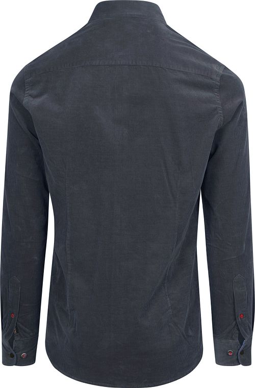 NZA Skjorta Omar Fine Corduroy Navy Product / Achterkant
