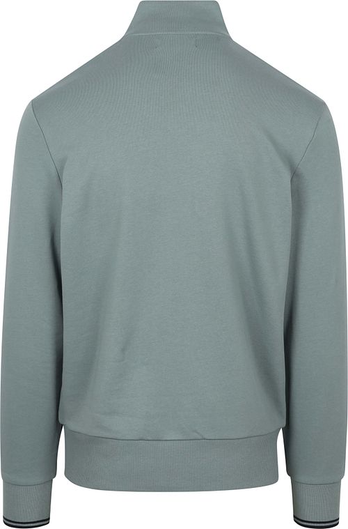 Sweter Fred Perry z półzamkiem, niebiesko-zielony Product / Achterkant