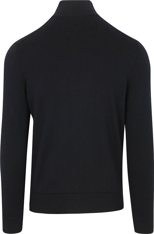 Jersey half-zip Steppin' Out de algodón y cachemira en azul marino Product / Achterkant